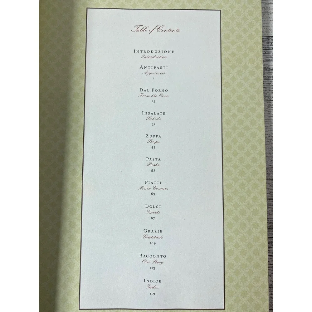 La Bella Vita Inspiration Recipes by Alisa Barry Softcover Cookbook‎